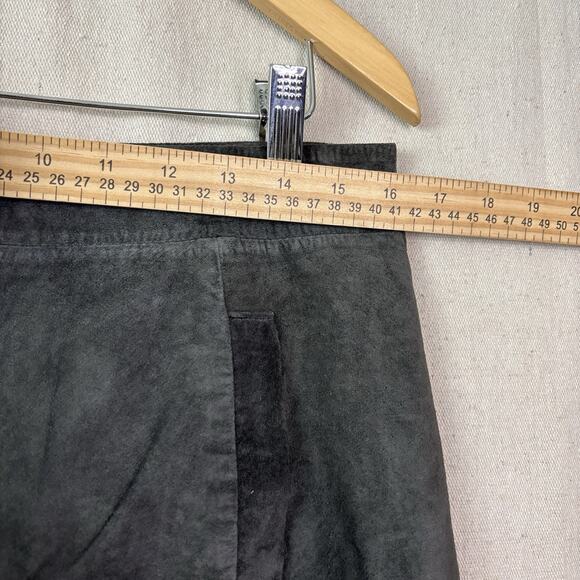 Kut From The Kloth Womens Boho Rocker Suede Leather Mini Skirt Size 8 Charcoal - Picture 4 of 9